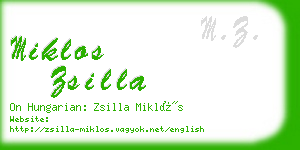 miklos zsilla business card